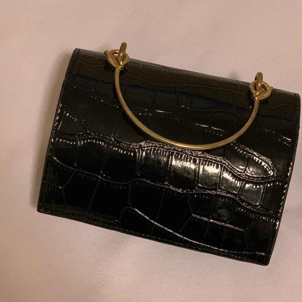 Croc Embossed Satchel Bag - Picture 3 of 4